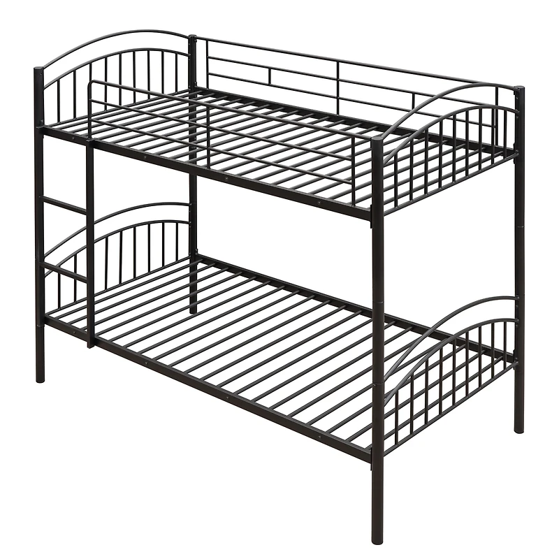 Streamdale Twin Over Twin Metal Bunk Bed, Divided Into Two Beds