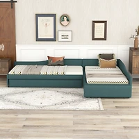 Streamdale Upholstered Double Twin Size Daybed With Trundle And Drawer