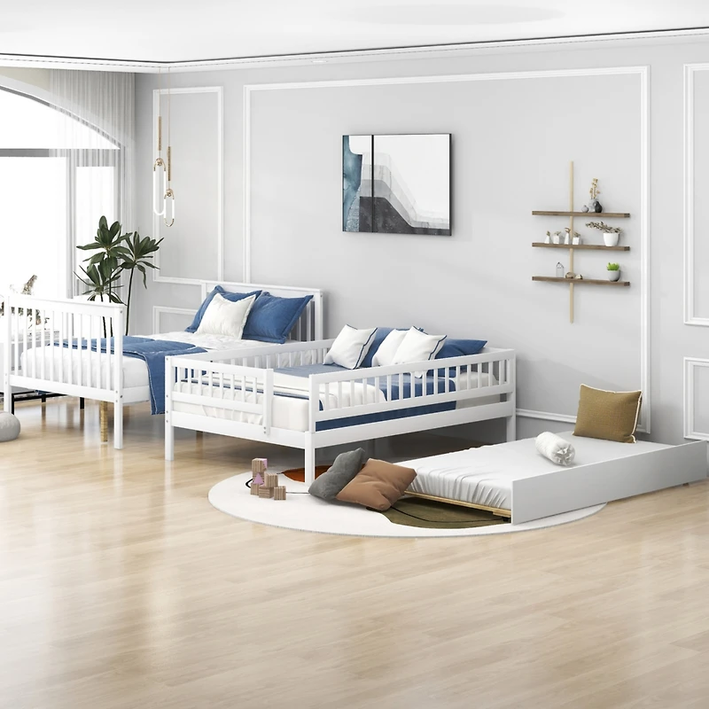 Streamdale Full Over Bunk Bed With Trundle And Staircase