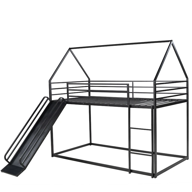 Streamdale Twin Over House Bunk Bed With Ladder And Slide