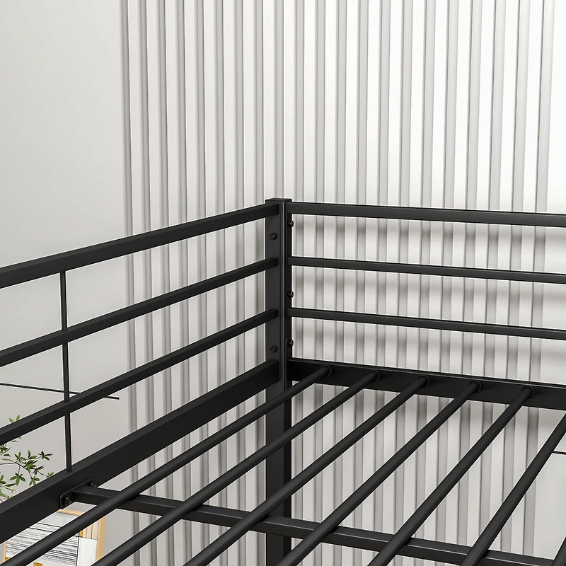 Streamdale Full Over Full Metal Bunk Bed With Guard Rails