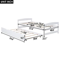 Streamdale Twin Size Platform Bed With Twin Size Trundle