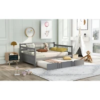 Streamdale Full Daybed Wood Bed With Twin Trundle