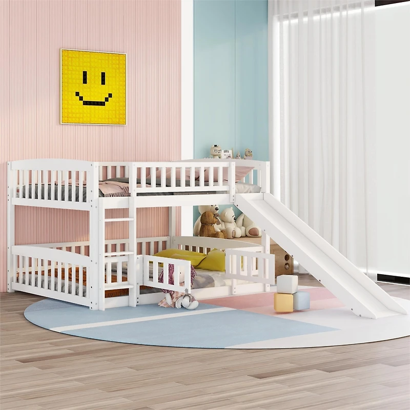 Streamdale Full Over Bunk Bed with Slide and Safety Features