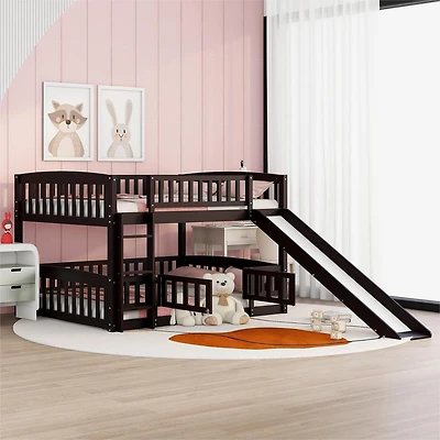 Streamdale Full Over Bunk Bed with Slide and Safety Features