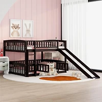 Streamdale Full Over Bunk Bed with Slide and Safety Features
