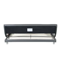 Simplie Fun Led-lit Faux Leather Queen Bed Frame