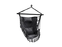 Slickblue Hanging Rope Swing Chair with Soft Pillow and Cushions