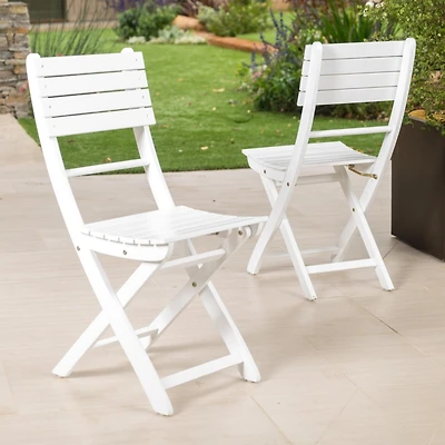 Streamdale Acacia Wood Folding Dining Chairs for Backyard Hosting