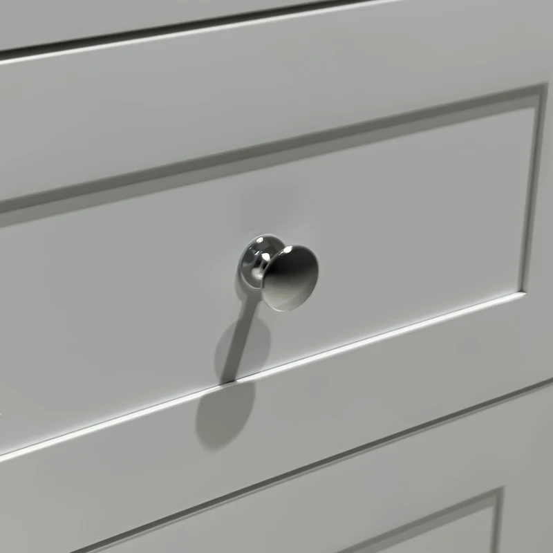 Streamdale Modern White 3-Drawer Nightstand with Usb Charging
