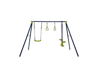 Slickblue 3-in-1 Outdoor Swing Set for Kids Aged 3 to 10