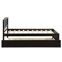Streamdale Twin Platform Bed Wood Frame With Trundle