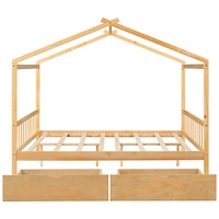 Streamdale Platform Bed with Drawers, Headboard, and Roof Design