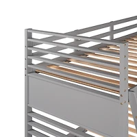 Streamdale Twin Over Twin Wood Bunk Bed With Two Drawers