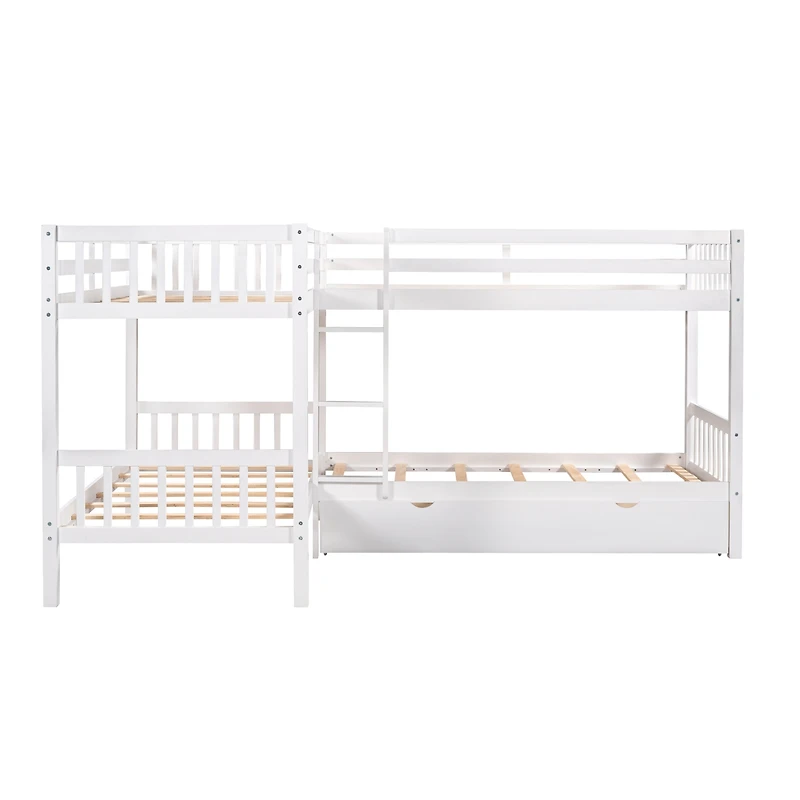Streamdale Twin L-Shaped Bunk Bed With Drawers