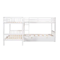 Streamdale Twin L-Shaped Bunk Bed With Drawers