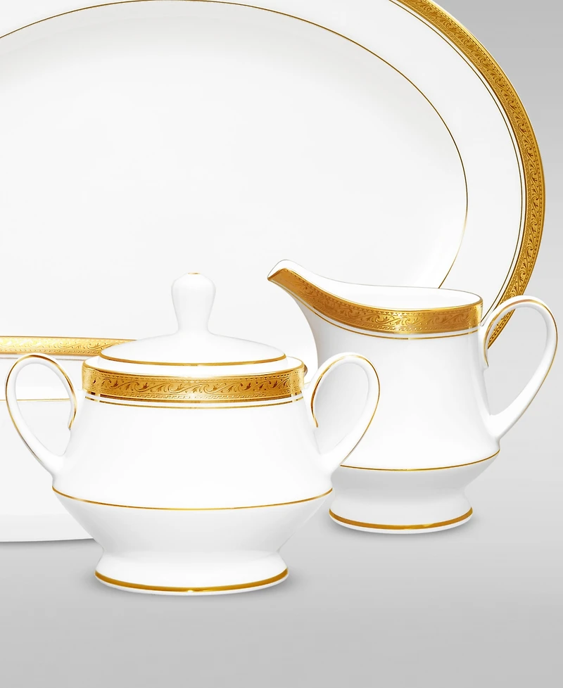 Noritake Crestwood Gold Sugar Creamer Set