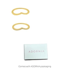 Adornia Gold Chevron Pair of Rings
