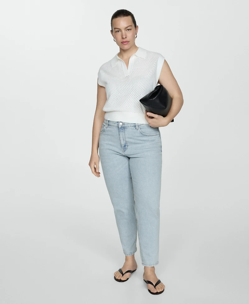 Mango Women's Mom Comfort High Rise Jeans