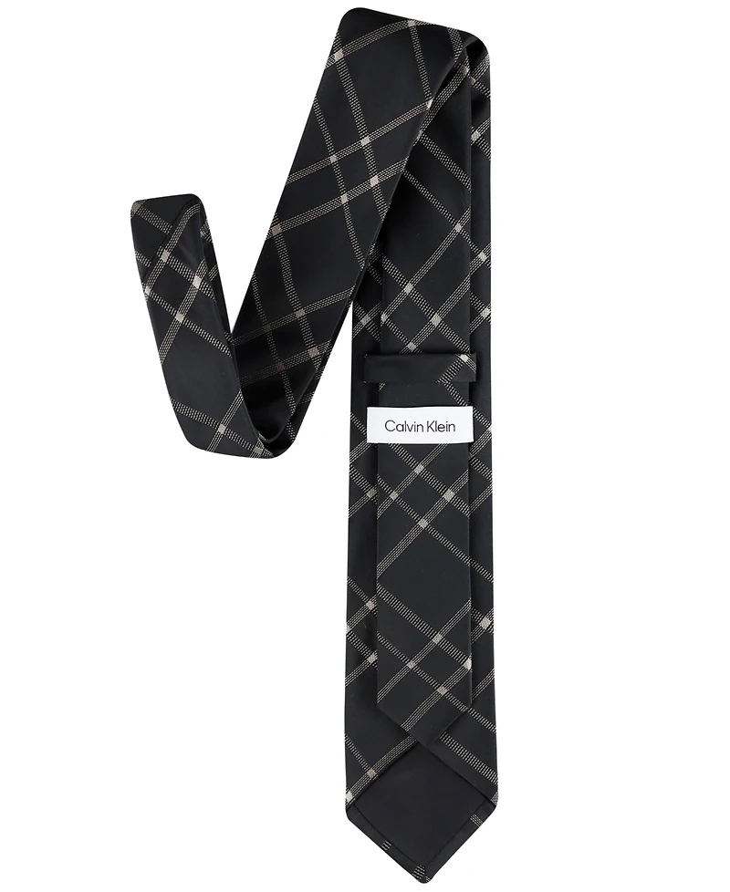 Calvin Klein Men's Stitch Plaid Tie