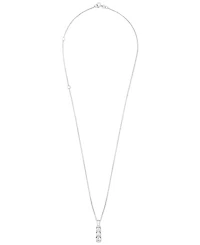 Diamond Graduated Three Stone Pendant Necklace (1 ct. t.w.) in 14k White or Yellow Gold, 18" + 2" extender, Created for Macy's