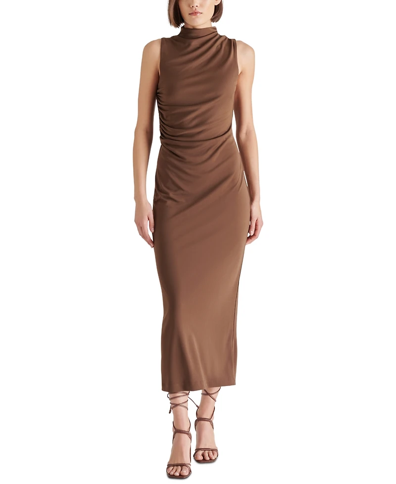 Steve Madden Women's Mo Mock Neck Midi Dress