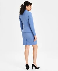 Kasper Womens One Button Jacket Princess Seam Sheath Dress