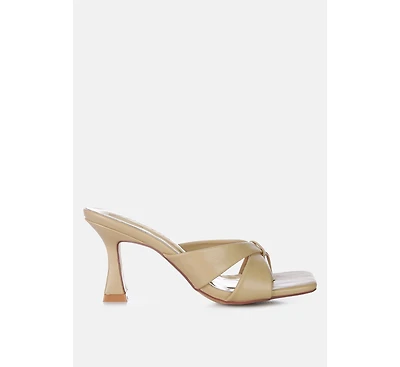 highflip criss cross spool heel sandals