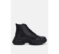 Roxane chunky lace up boots
