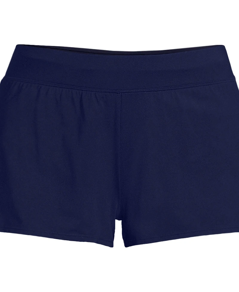 Lands' End Women's Chlorine Resistant Smoothing Control Curvy 3" Swim Shorts