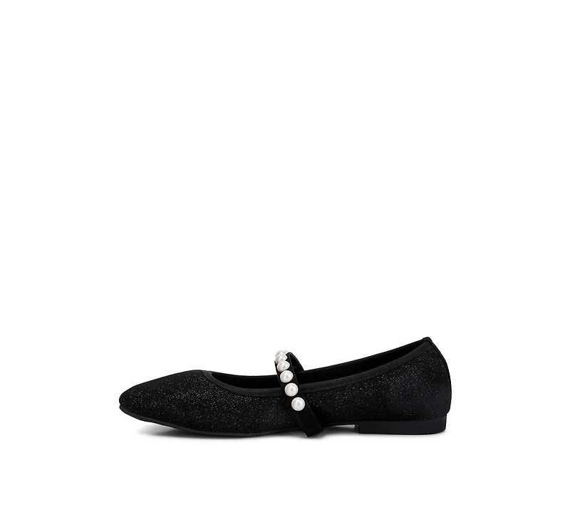 sassie pearl embellished ballerina flats