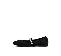 sassie pearl embellished ballerina flats