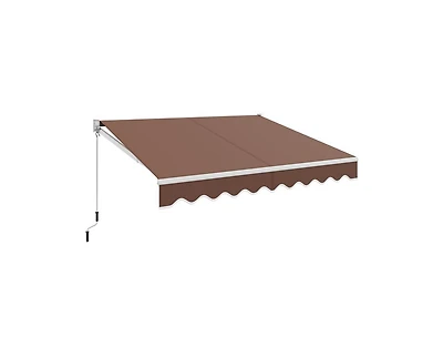 Slickblue 10 x 8.2 Feet Retractable Awning with Easy Opening Manual Crank Handle