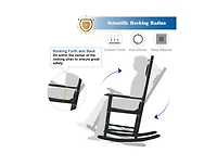 Slickblue Indoor Outdoor Wooden High Back Rocking Chair