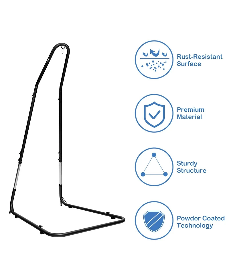 Slickblue Adjustable Hammock Chair Stand Steel Frame