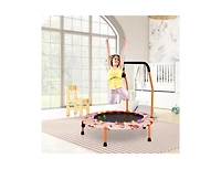 Slickblue 36 Inch Mini Trampoline with Colorful Led Lights and Bluetooth Speaker