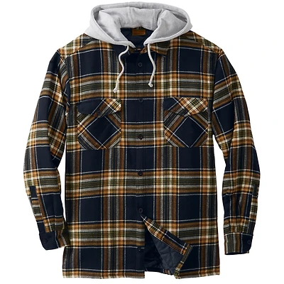 Boulder Creek Big & Tall by KingSize Removable Hooded Shirt Jacket