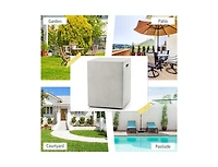 Slickblue Propane Tank Cover Hideaway Table for Standard 20 Pounds Propane Tank-Grey