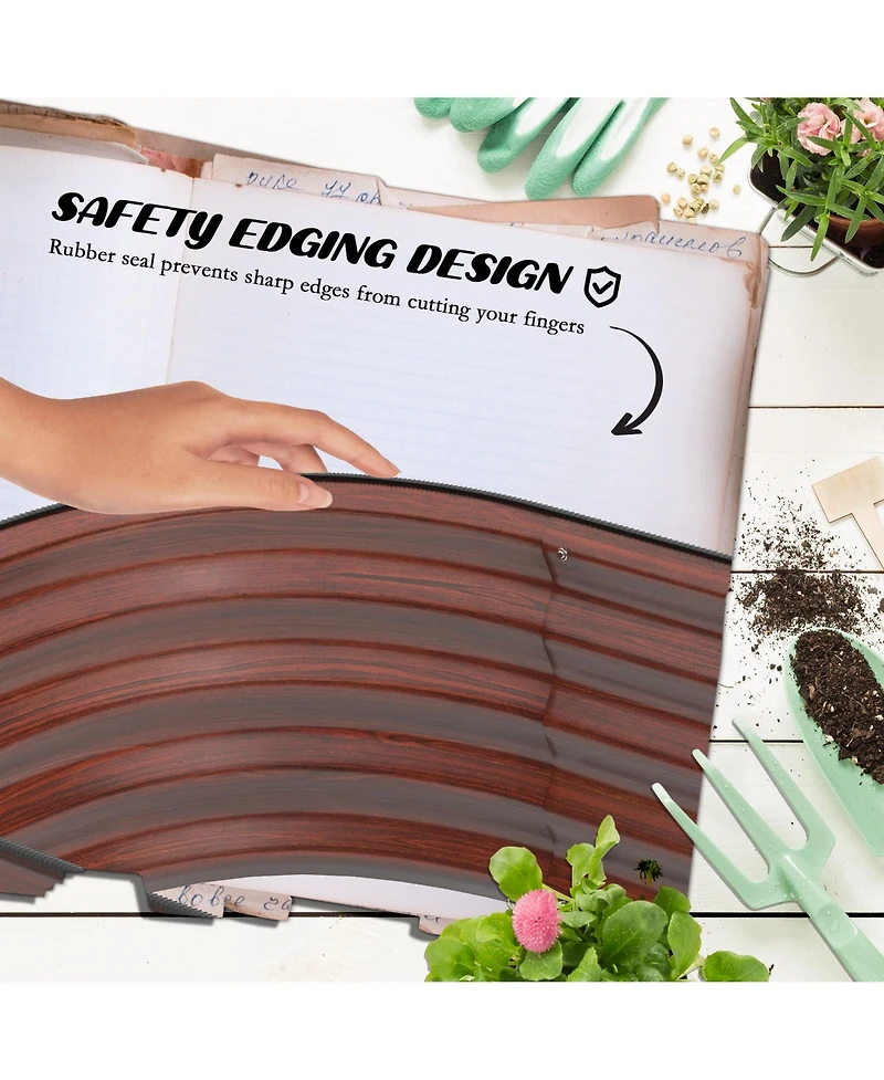 11.75" H Galvanized Metal Modular Garden Bed with Self-Draining Base