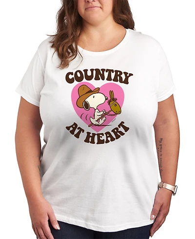 Hybrid Apparel Country At Heart Plus Graphic T-Shirt