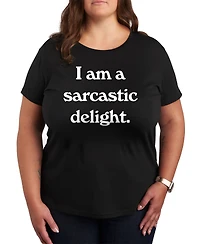 Hybrid Apparel I Am A Sarcastic Delight Plus Graphic T-Shirt