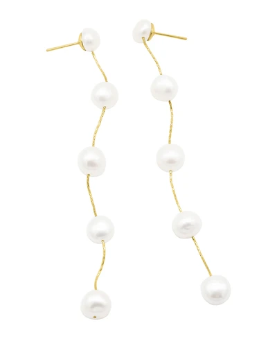 Adornia Gold Freshwater Cultivated Pearl Sweeper Earrings