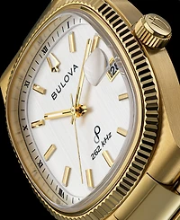 Bulova Men's Super Seville Gold-Tone Stainless Steel Bracelet Watch 38mm