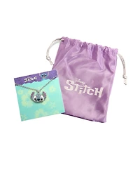 Disney Lilo and Stitch Fashion Stitch Pave Pendant Necklace, 16+3" Silver Chain