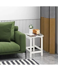 Slickblue 14 Inch Square Weather-Resistant Adirondack Side Table