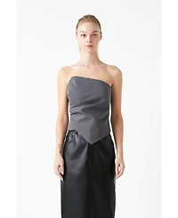 Grey Lab Women's Draped Corset Top