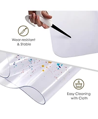 Yescom Clear Office Chair Mat for Hardwood 48" x 36" Rectangle Pvc Floor Protector for Rolling Desk Chairs 1/16" Thickness