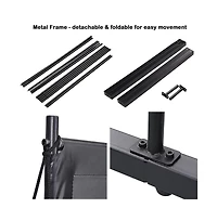 100" Portable Detachable Projector Screen with Stand Movie Projection 16:9 Hd 1.1 Gain