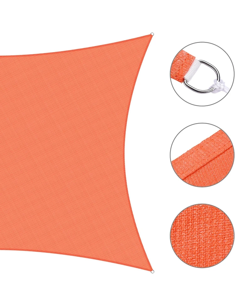 13x10 Ft 97% Uv Block Rectangle Sun Shade Sail Canopy Cover Net Outdoor Pool