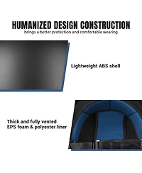 Ahr Half Face Motorcycle Helmet Sun Visor Dot Approved Bike Chopper Matte Black